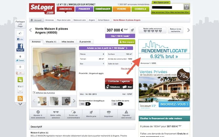 plugin rendement locatif